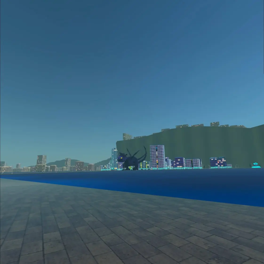 Amazing view of the Beast Dragon next to the DC Bookstore Beast Dragon, on of the best Landmarks in Metaverse