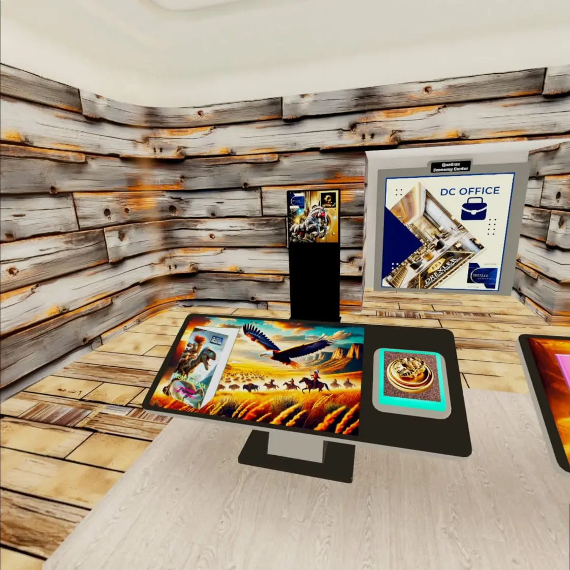 DC Bookstore Cowgirl Annie inside the Virtual Shop, Amazon Terminal with the Stone Age Saga by Susanna Tinga