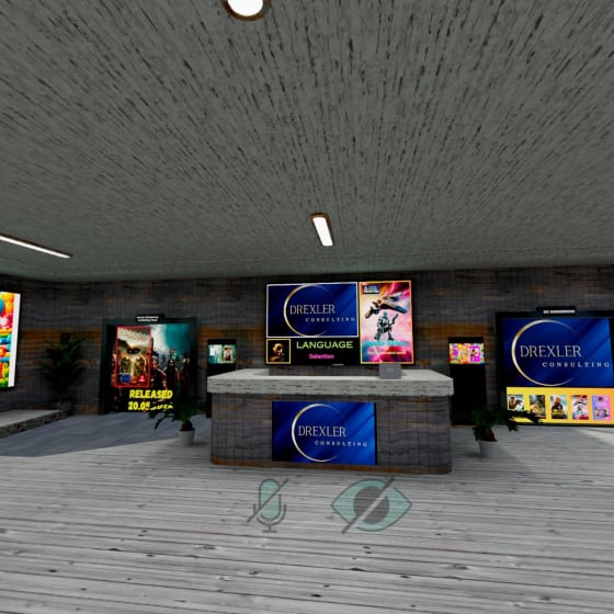 Drexler Consulting DC Bookstore in Multiverse Infiniverse Library in Virtual Reality Metaquest3