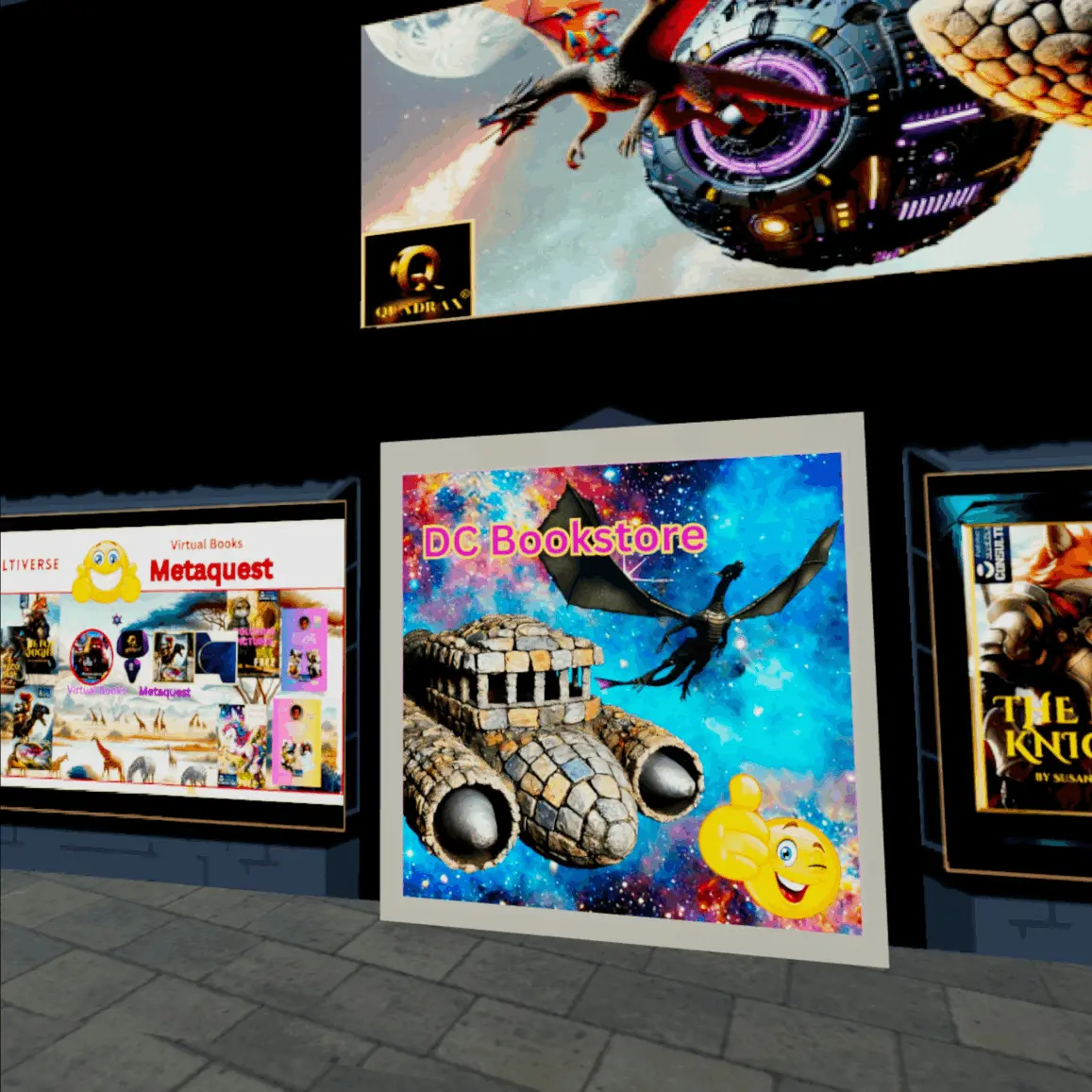 DC Bookstore Flagship Store Entrance Gate, Located in Multiverse Infiniverse Drexler Consulting Quadrax Alpha Residence