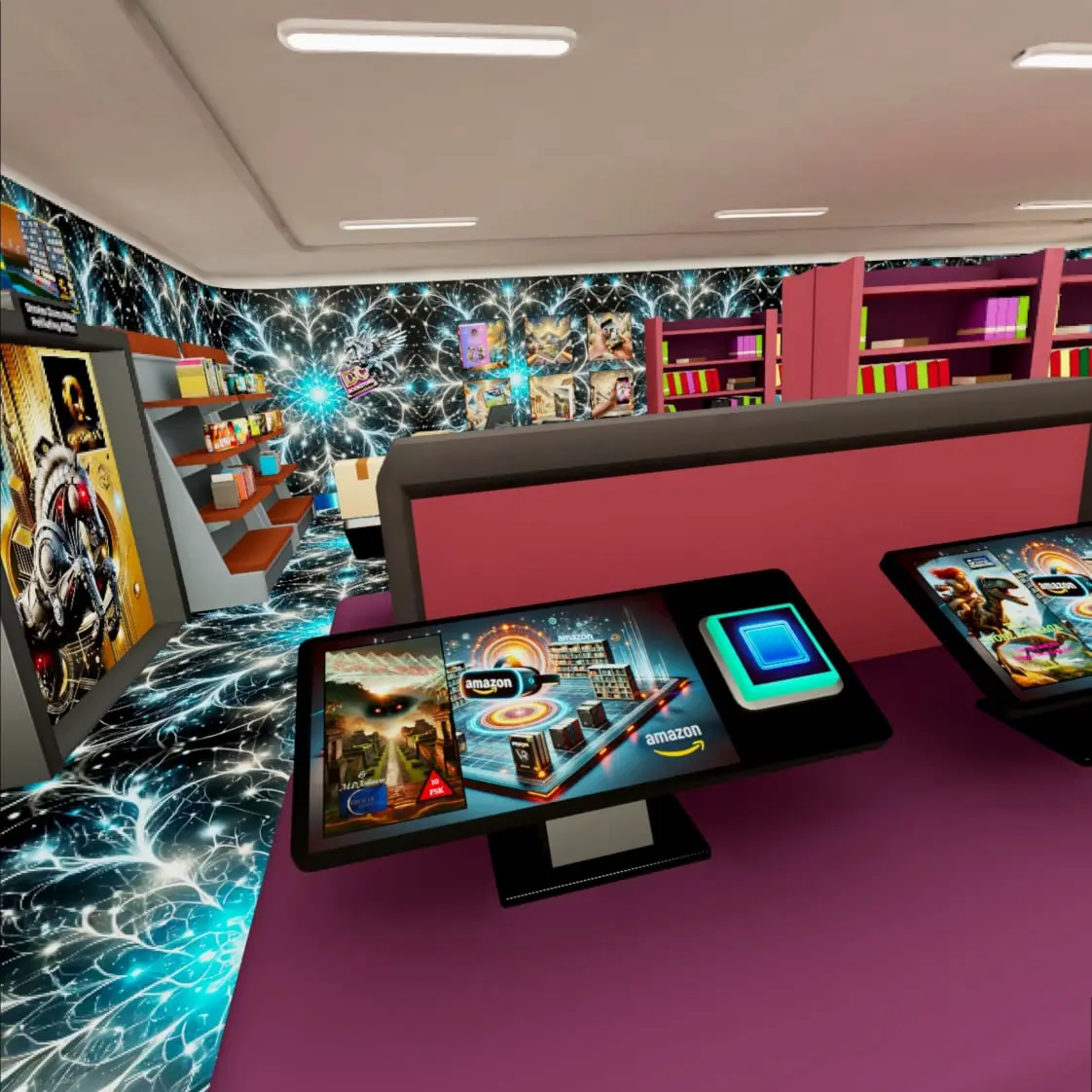 Echo of Spirit by M.D Johnson, Shopping Terminal in the DC Bookstore Virtual Reality Multiverse Infiniverse Shopping 