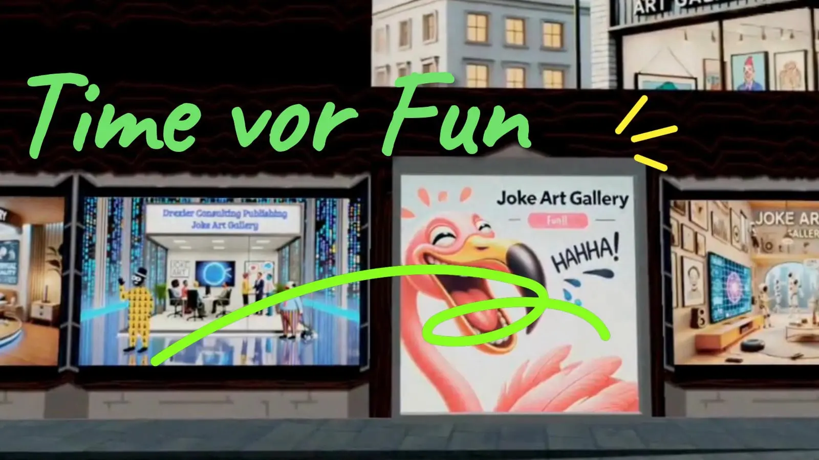 joke art gallery virtual reality fun place