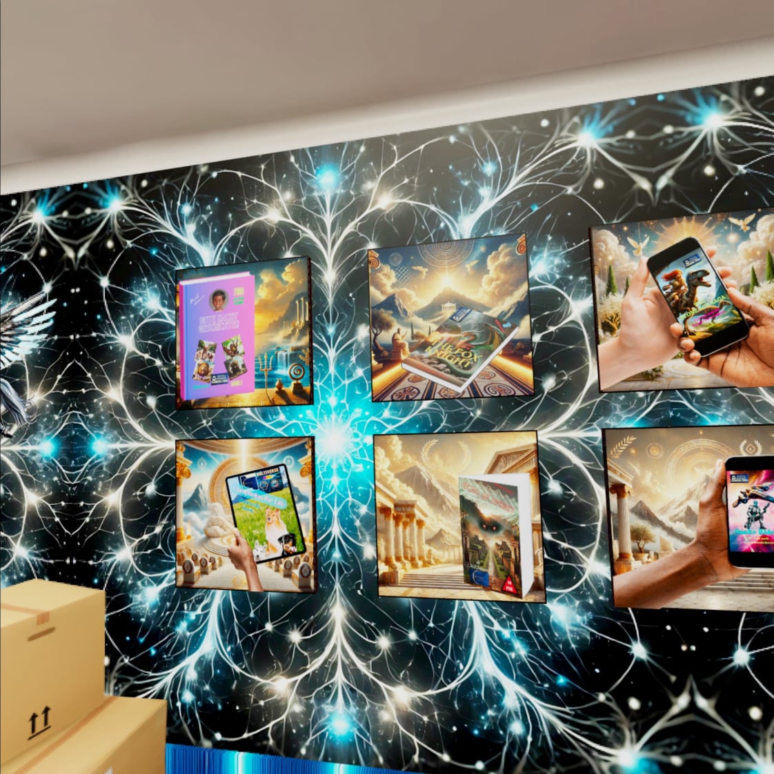 DC Bookstore Pegasus inside the Multiverse Storefront Wall Galerie Drexler Consulting Publishing Metaverse,